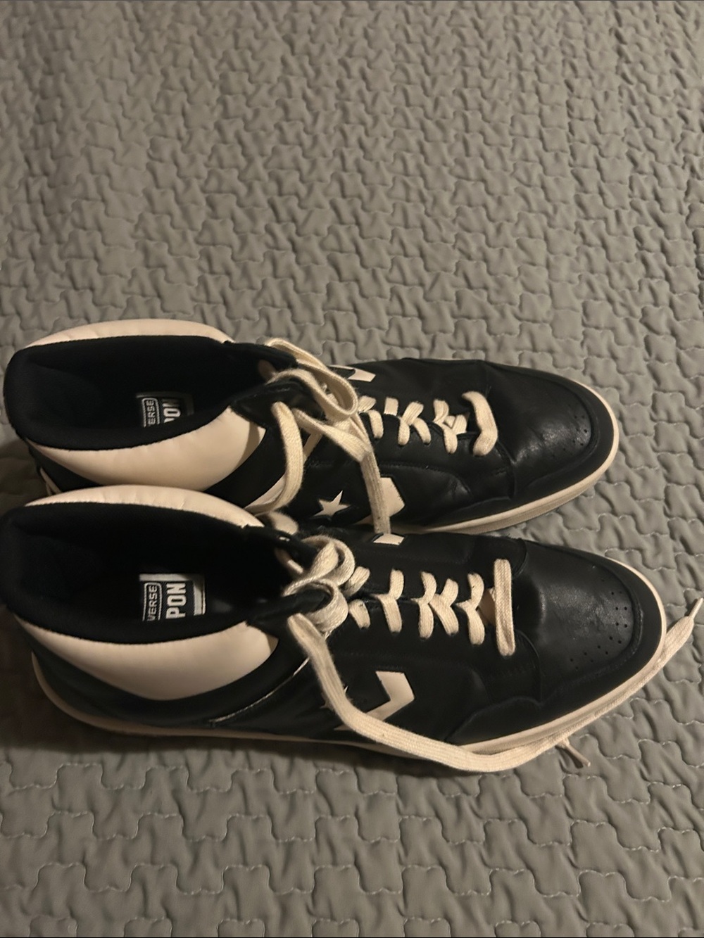 Converse Black & White Mid-Top Sneakers